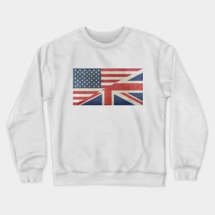 British and American flag combined Crewneck Sweatshirt